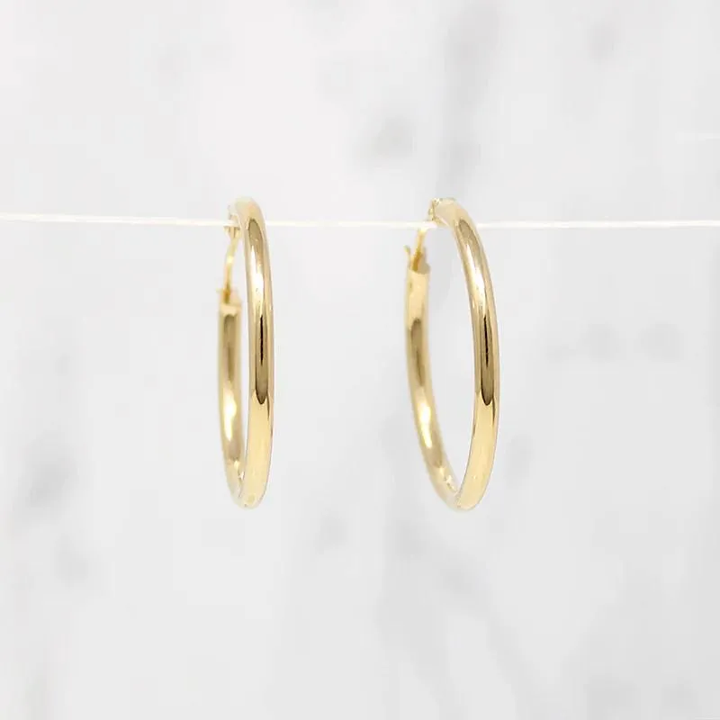 New Favorite 25mm Recycled 14k Gold Hoops