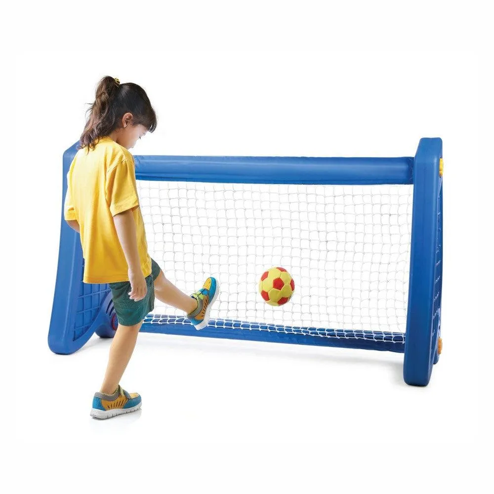 Ok Play Goal Post, Portable Soccer Goals, Quick Setup Easy Folding Storage,Plastic Soccer Goal Post For Kids, Blue, 5 To 10 Years