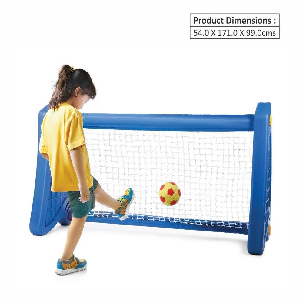 Ok Play Goal Post, Portable Soccer Goals, Quick Setup Easy Folding Storage,Plastic Soccer Goal Post For Kids, Blue, 5 To 10 Years