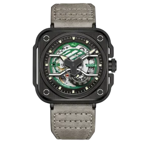 OLTO-8 IRON-EX Square Skeleton Automatic Watch Green
