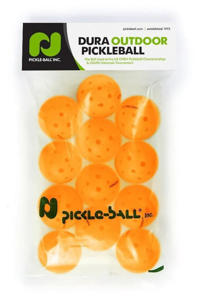Pickleballs - 1 Dozen Orange Dura Pickleballs.