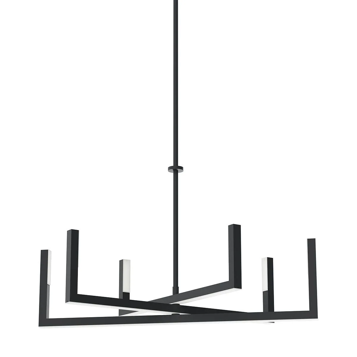Priam 28 in. LED Chandelier Matte Black finish