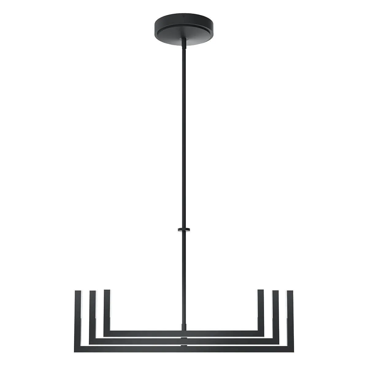 Priam 28 in. LED Chandelier Matte Black finish