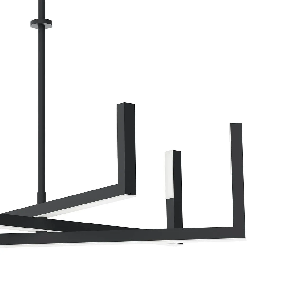 Priam 28 in. LED Chandelier Matte Black finish