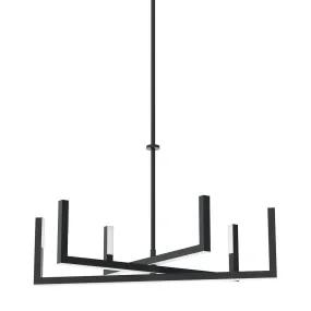 Priam 28 in. LED Chandelier Matte Black finish