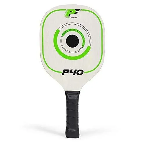 Pro Focus Pickleball Paddles P40 Doubles Pickleball Paddle Set - Features Premium Durable Wood Material with Cushioned Grip