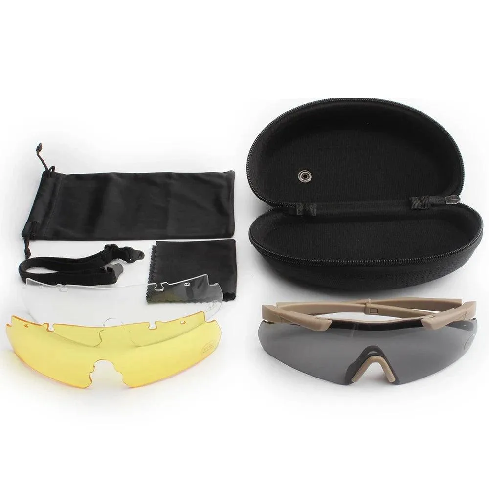 Protective Glasses – Durable Polycarbonate Design with Interchangeable Lenses, UV400 Protection, and Full Coverage for Outdoor Activities
