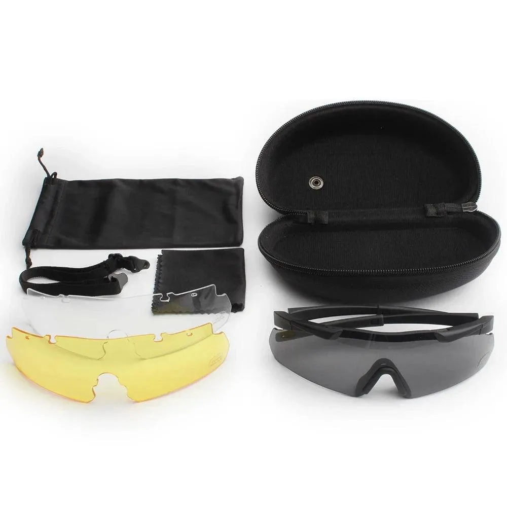 Protective Glasses – Durable Polycarbonate Design with Interchangeable Lenses, UV400 Protection, and Full Coverage for Outdoor Activities