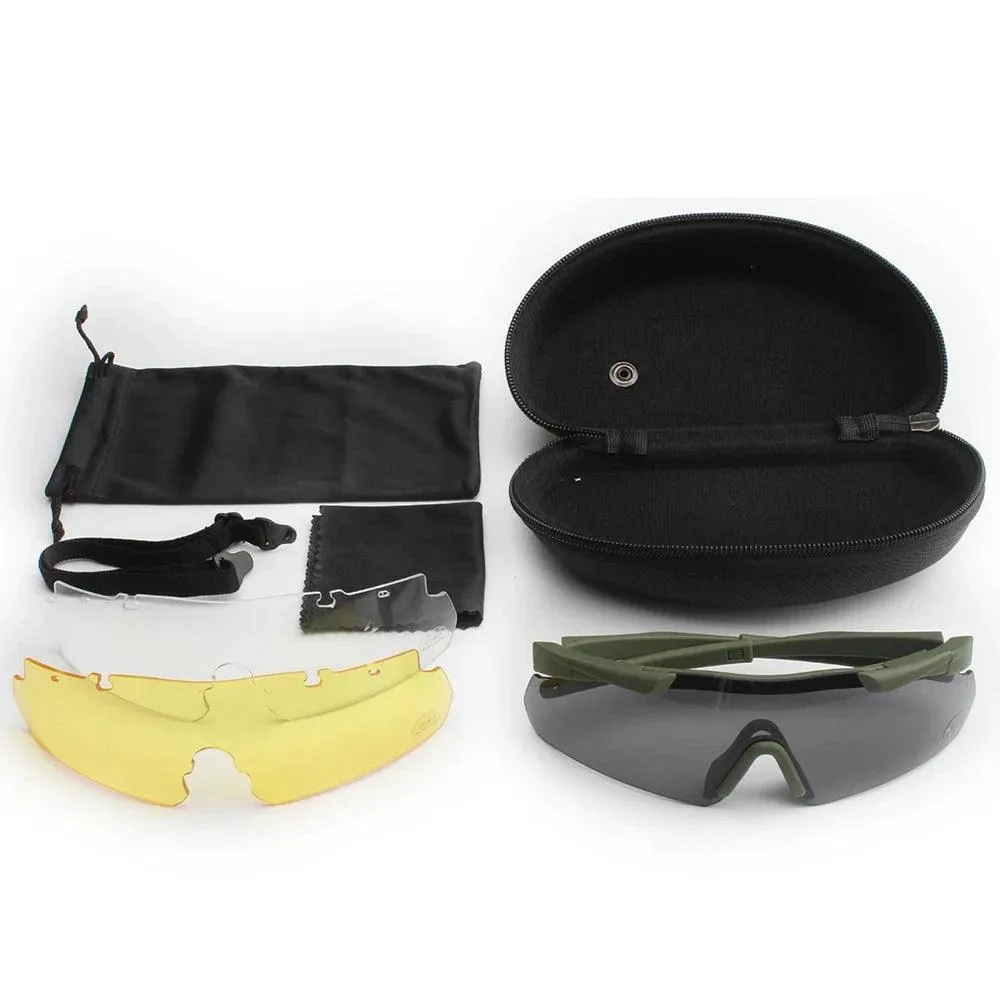 Protective Glasses – Durable Polycarbonate Design with Interchangeable Lenses, UV400 Protection, and Full Coverage for Outdoor Activities