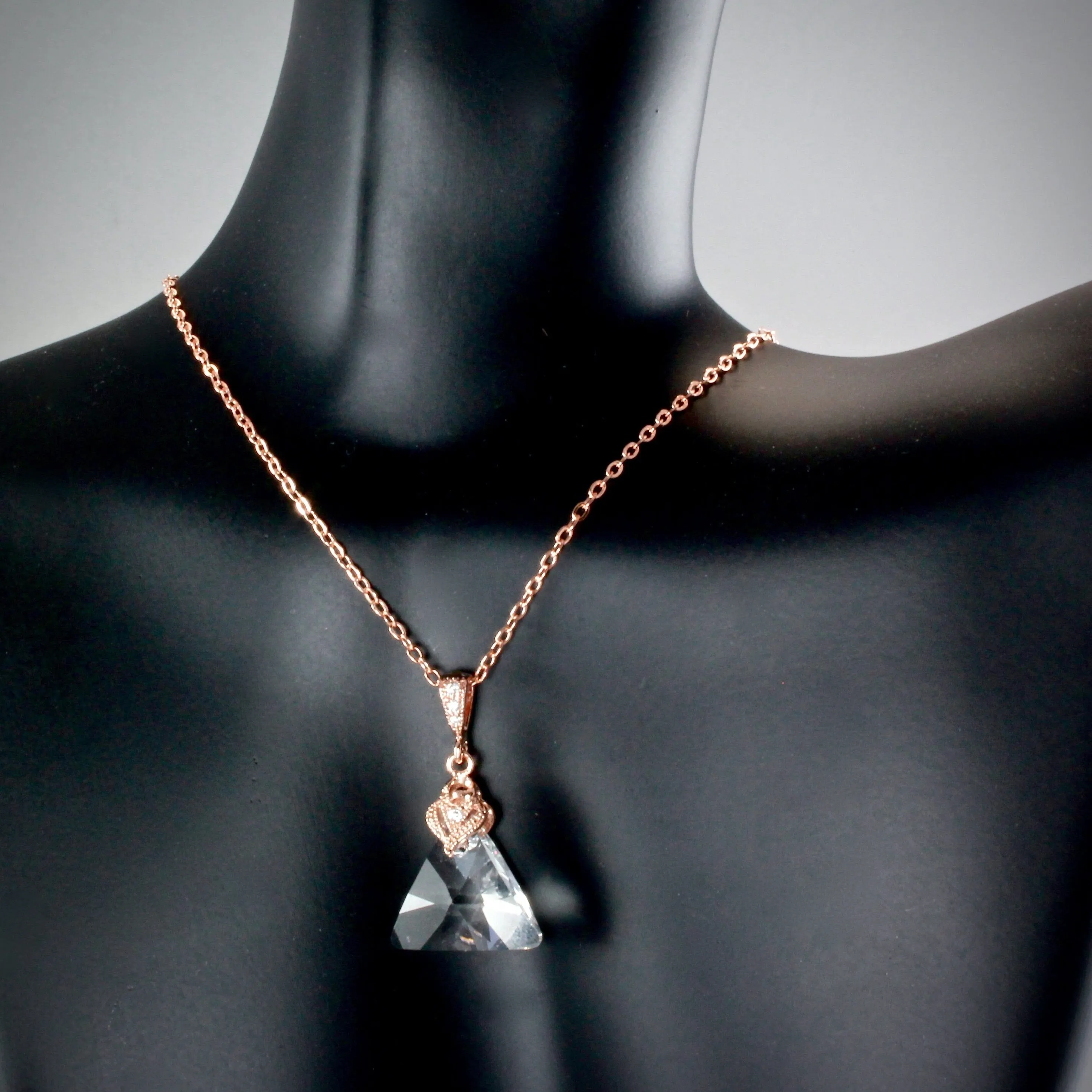 "Liya" - Rose Gold Swarovski Crystal Necklace