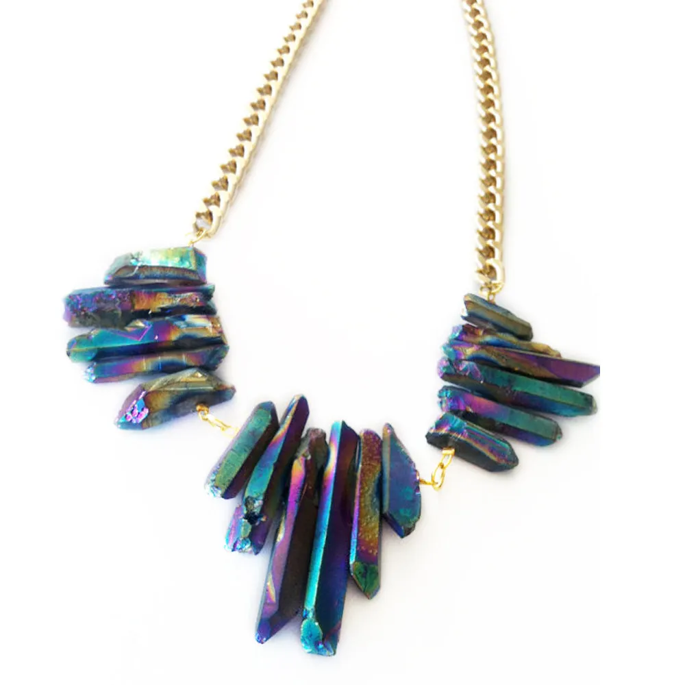 Rock Babe  Crystal Quartz Necklace - mermaid