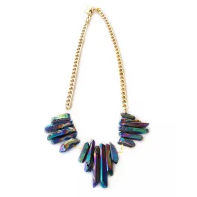Rock Babe  Crystal Quartz Necklace - mermaid