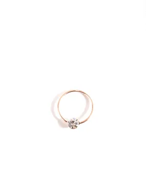 Rose Gold Plated Diamante Nose Ring
