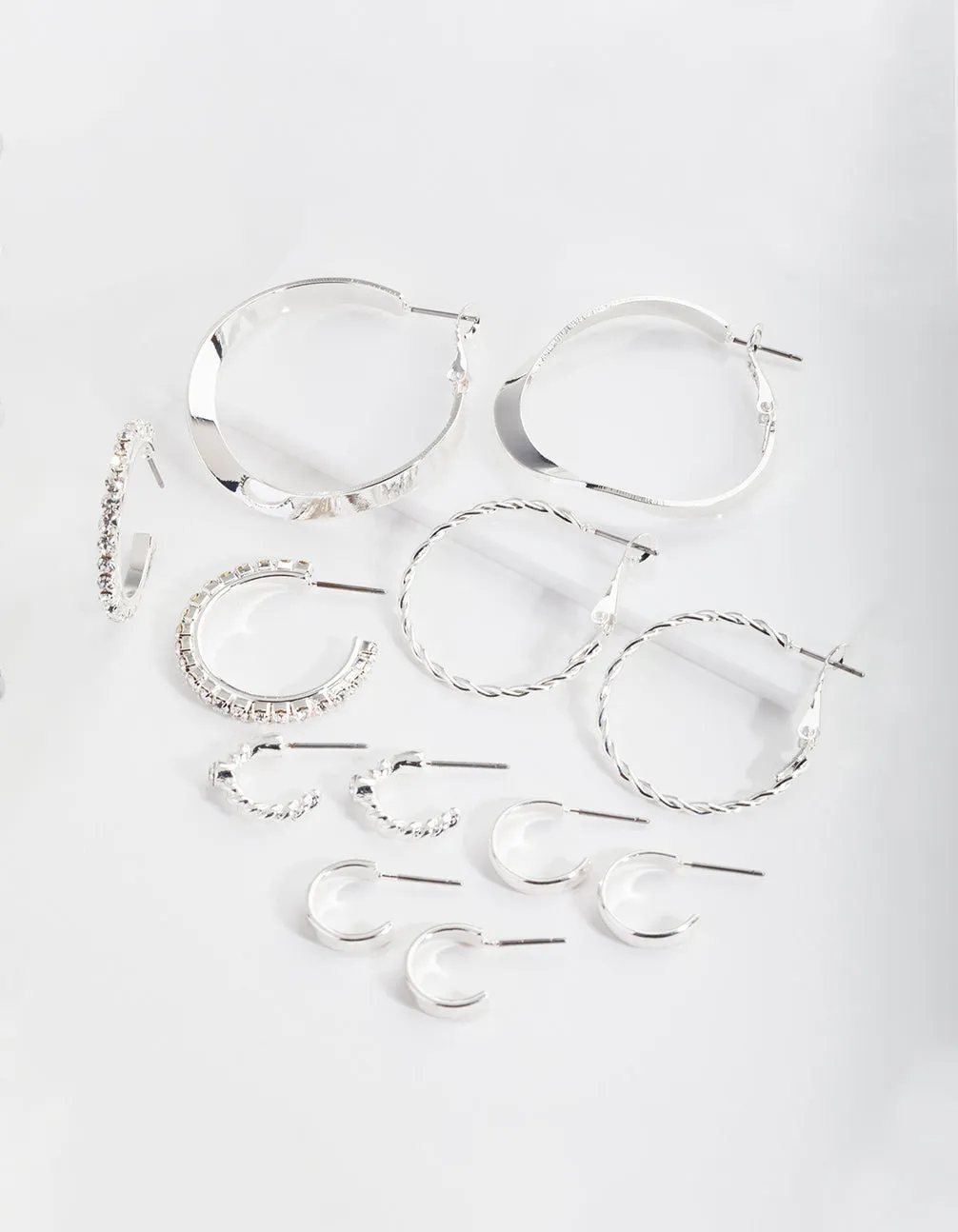 Silver Multi Choice Hoop Earring 6-Pack