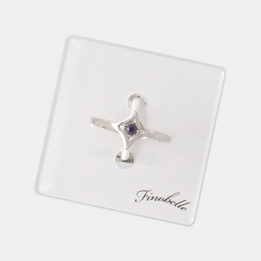 Silver Tone Star Pinky Ring