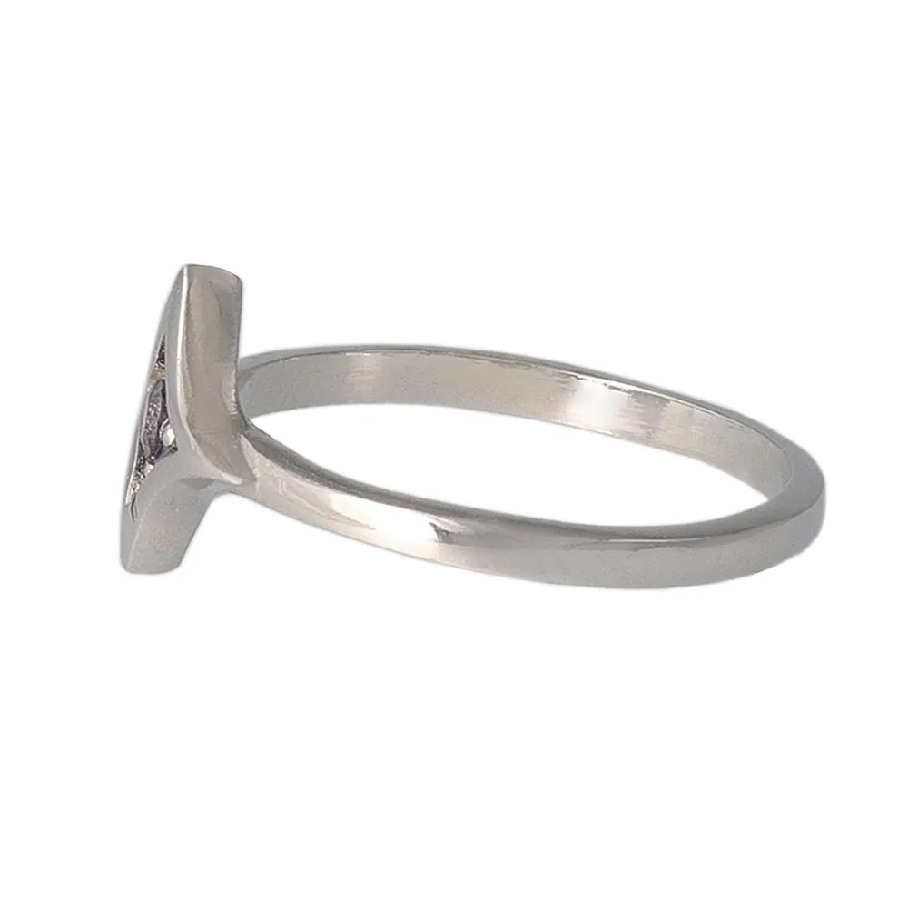 Silver Tone Star Pinky Ring