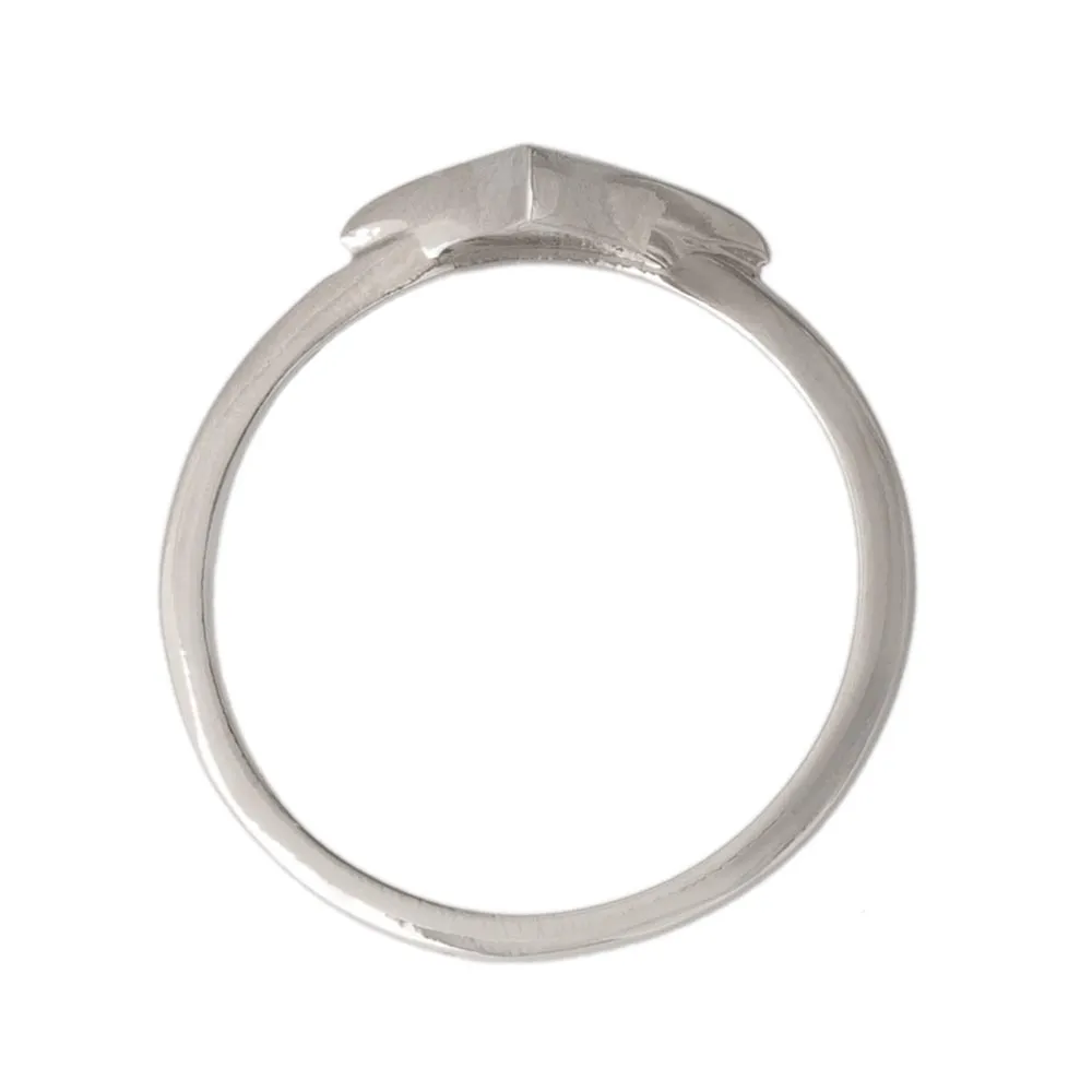 Silver Tone Star Pinky Ring
