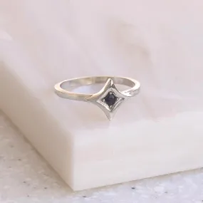 Silver Tone Star Pinky Ring