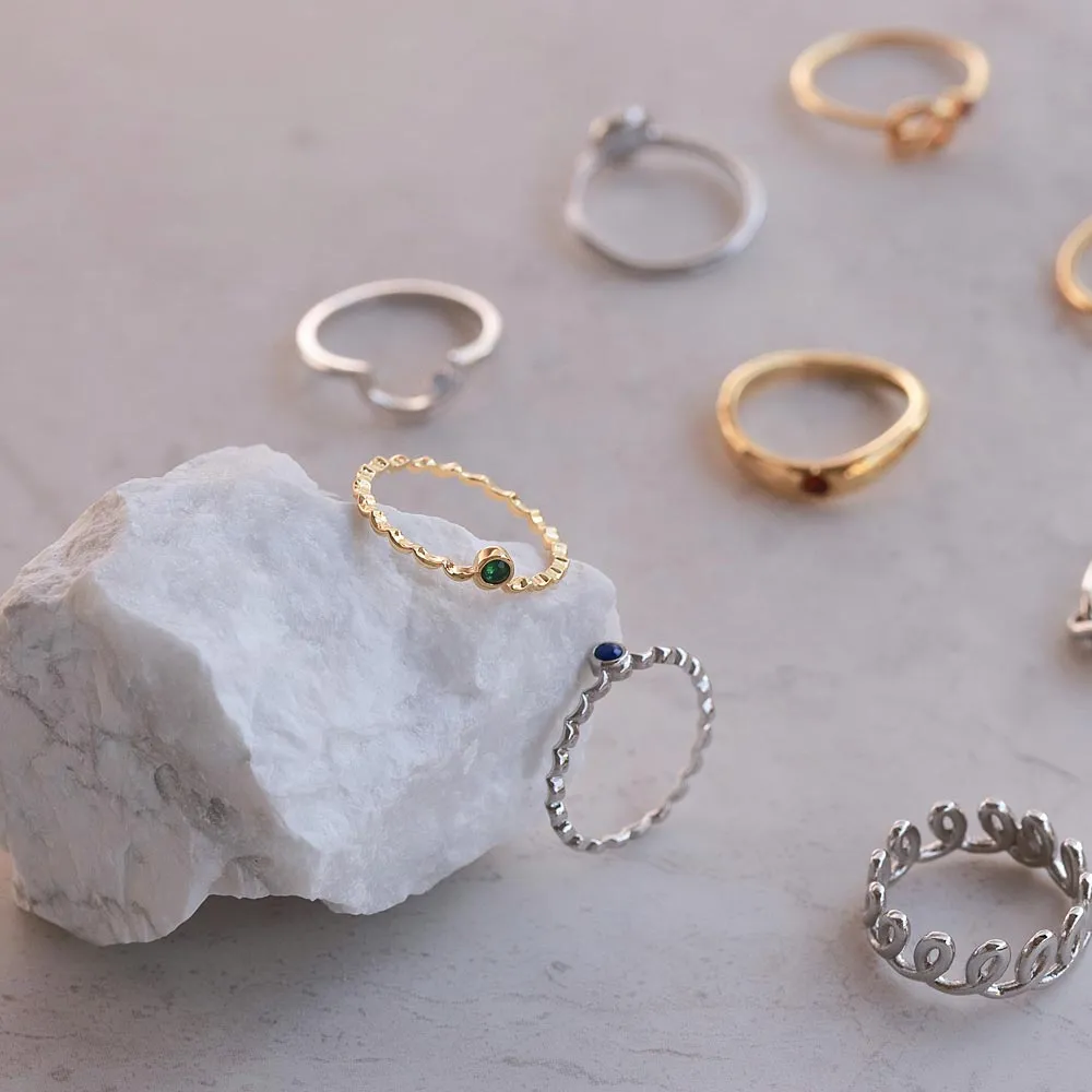 Silver Tone Star Pinky Ring