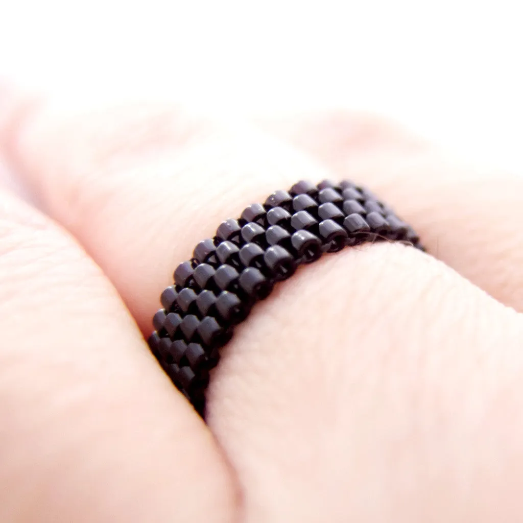 Skinnies Noir Beaded Ring