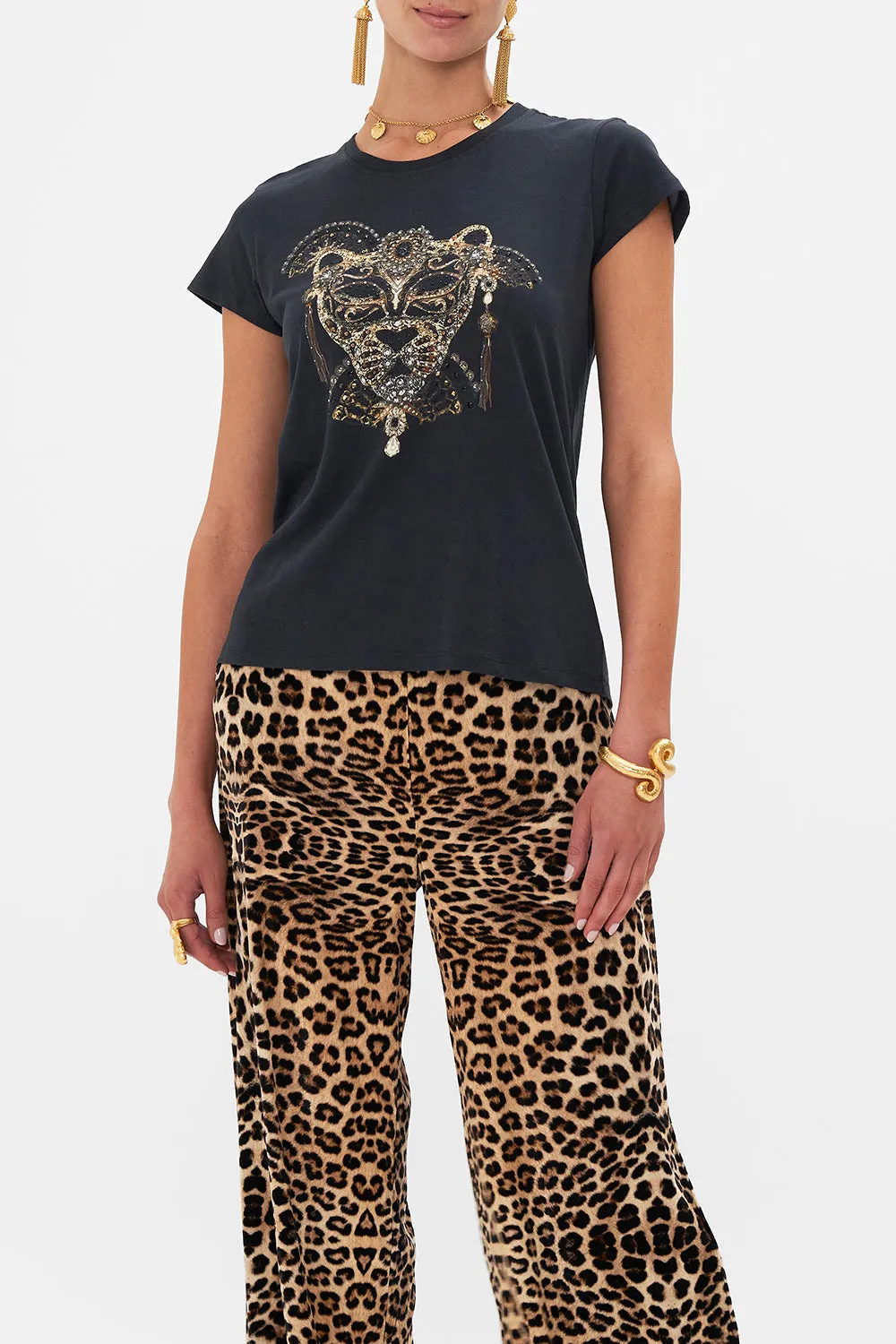 SLIM FIT ROUND NECK T-SHIRT MASKED AT MOONLIGHT