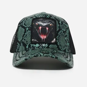 Snake Leather Green Trucker Hat