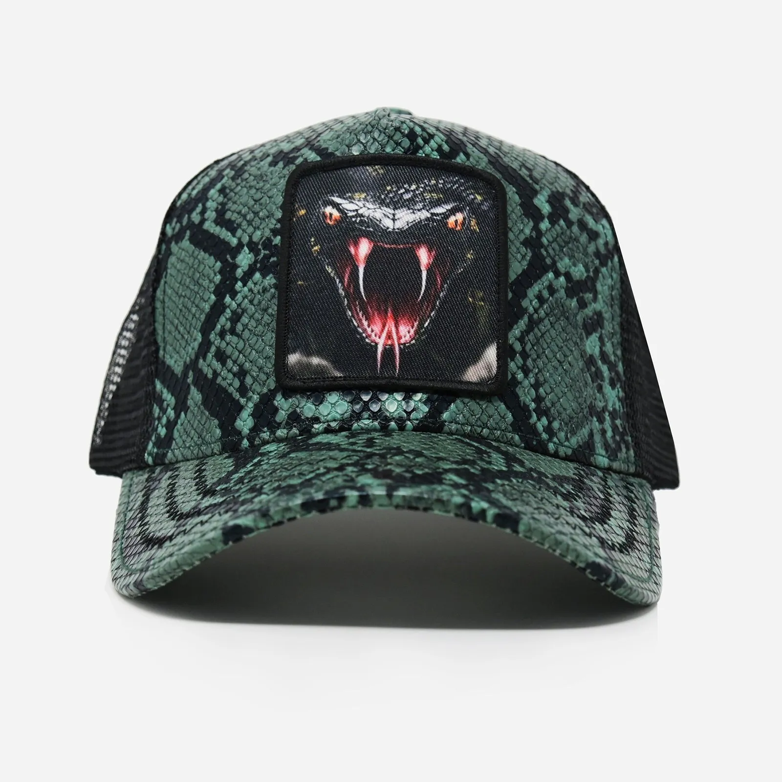 Snake Leather Green Trucker Hat