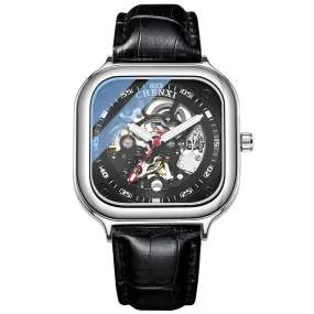 Square waterproof hollow mechanical watch W28CX88810A