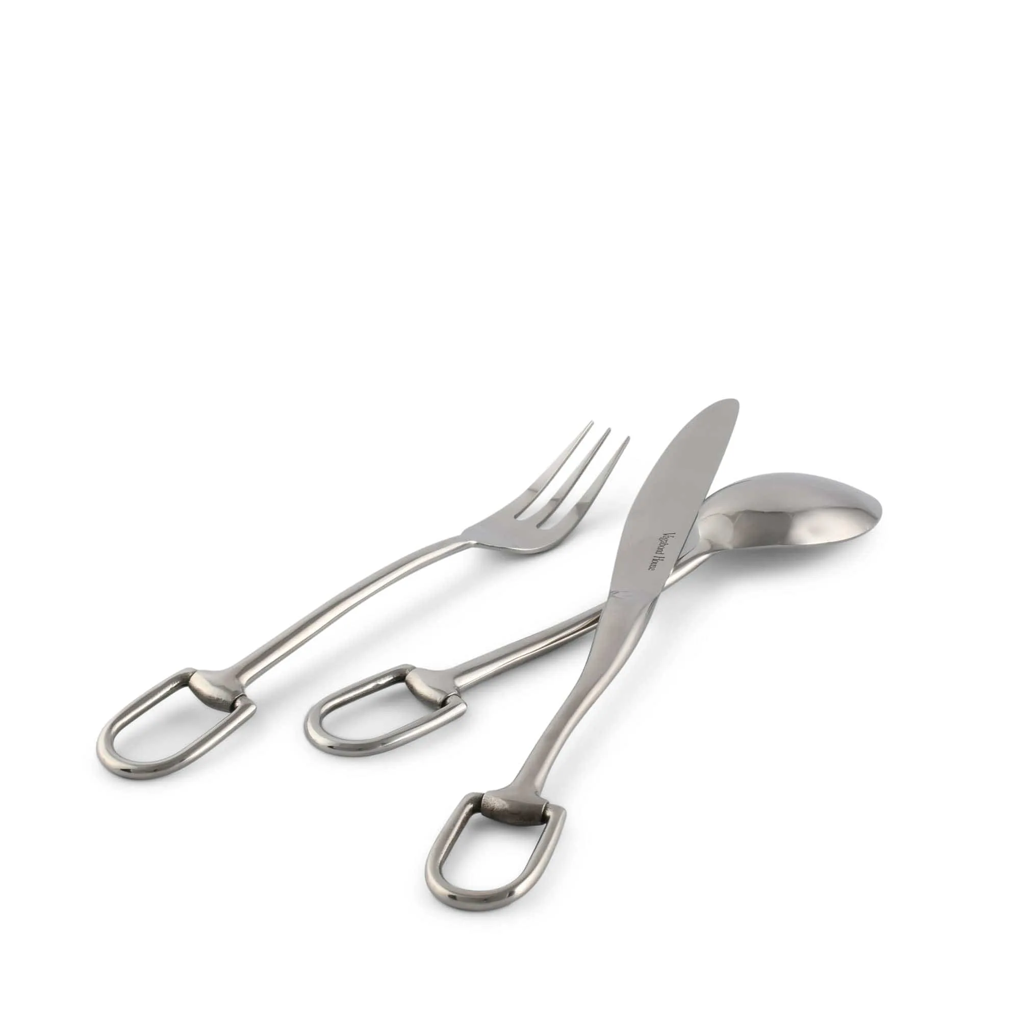 Stirrup Five Piece Flatware Set - Stainless Steel Matte Silver