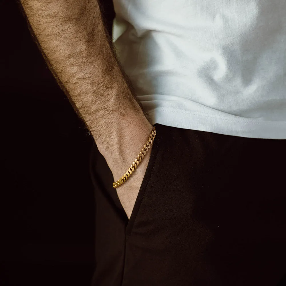 Svelte Stephen 5mm Chain Bracelet 18K Gold