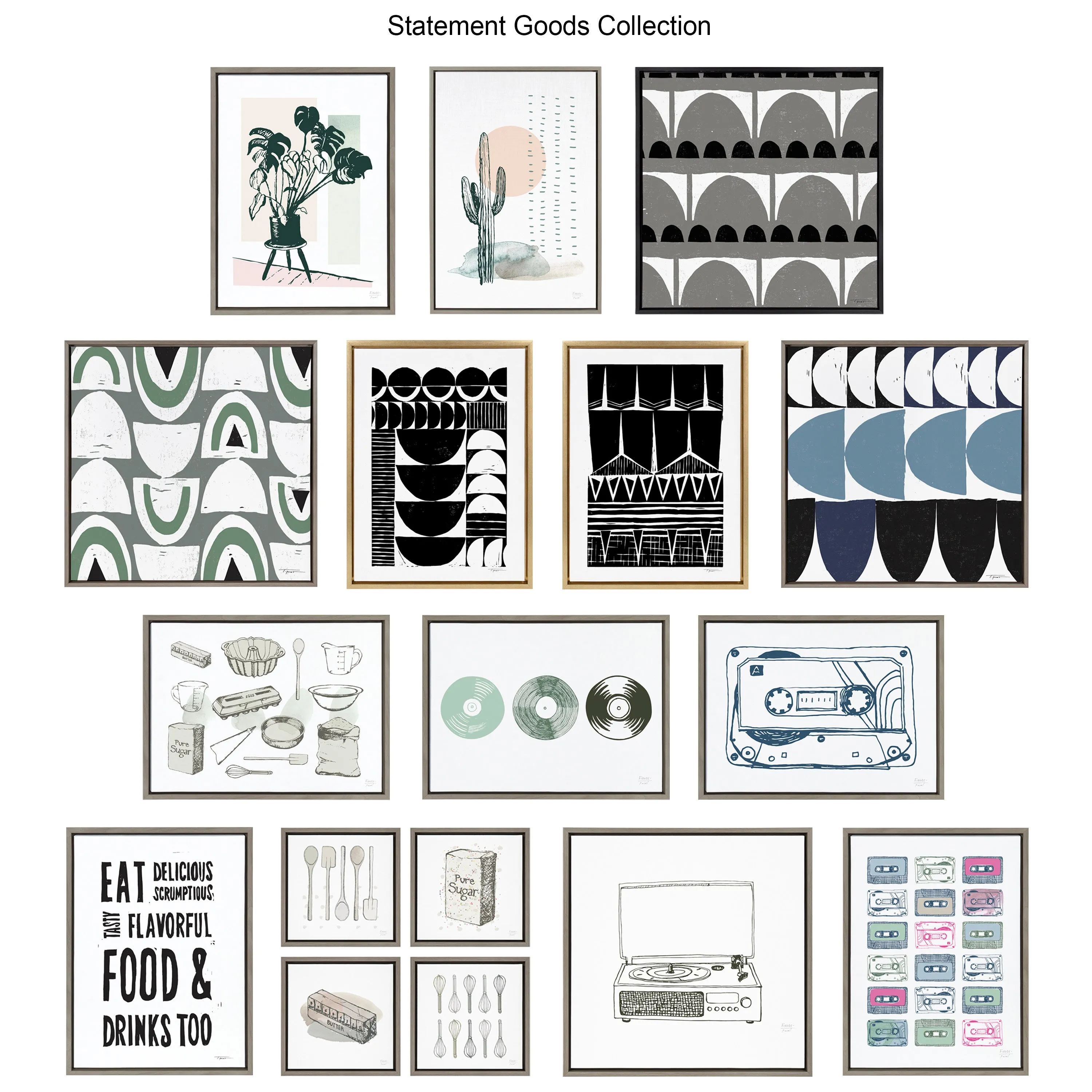 Sylvie Desert Cactus Framed Canvas by Statement Goods