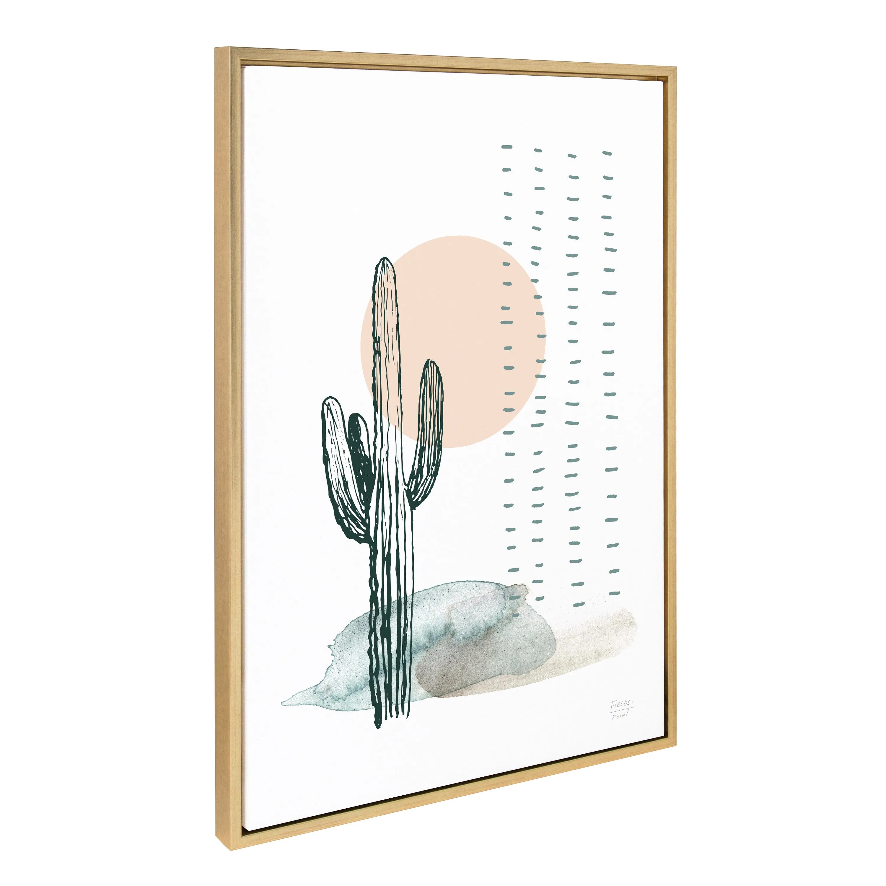 Sylvie Desert Cactus Framed Canvas by Statement Goods