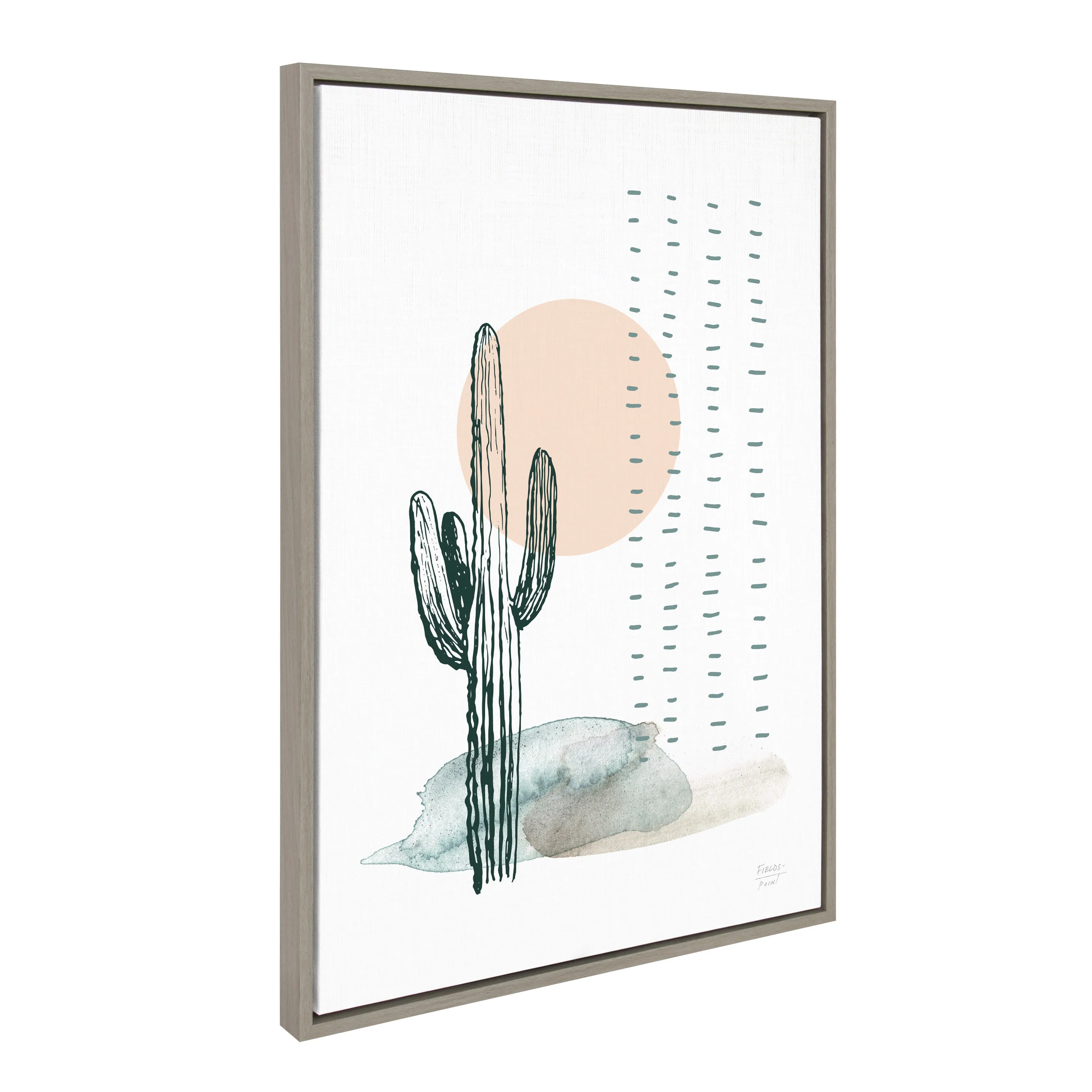 Sylvie Desert Cactus Framed Canvas by Statement Goods