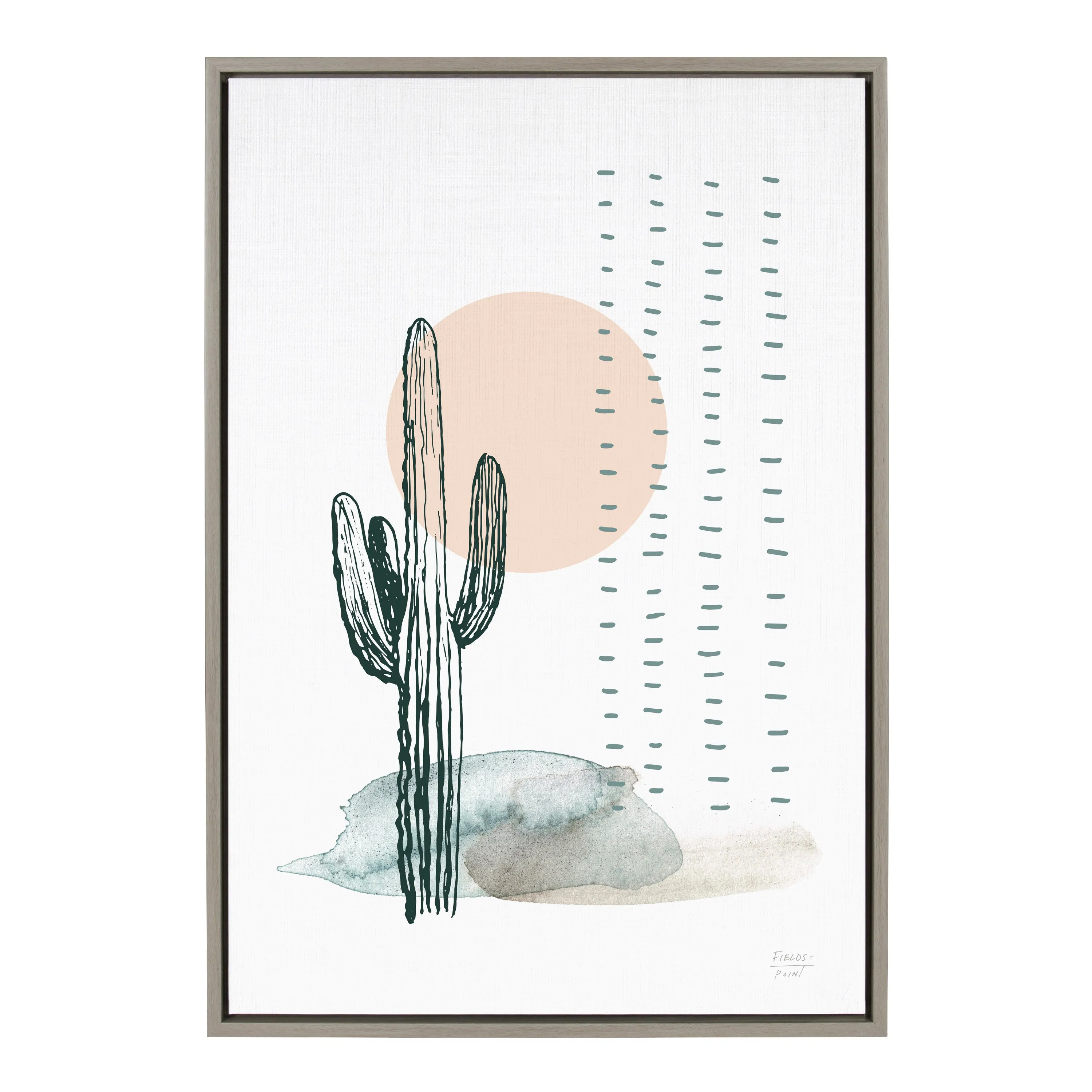 Sylvie Desert Cactus Framed Canvas by Statement Goods