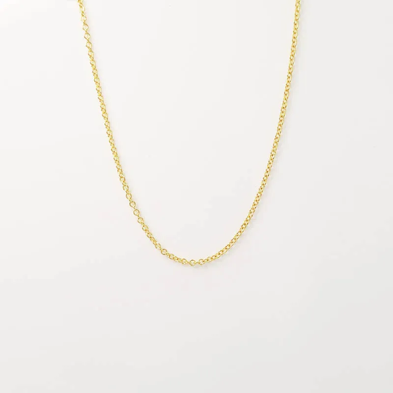 Thin 9ct Gold Rolo Chain