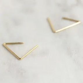 Triangle hoop earrings N°24 in silver or gold