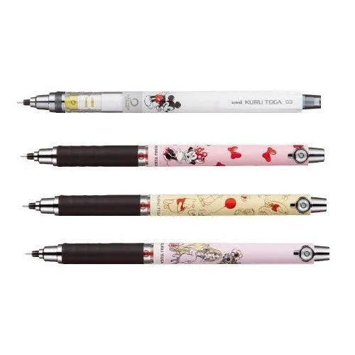 UNI M5856DS1P KURU TOGA 0.5mm not easy to break the core mechanical pencil Mickey Minnie Winnie the Pooh Rapunzel
