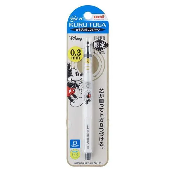UNI M5856DS1P KURU TOGA 0.5mm not easy to break the core mechanical pencil Mickey Minnie Winnie the Pooh Rapunzel
