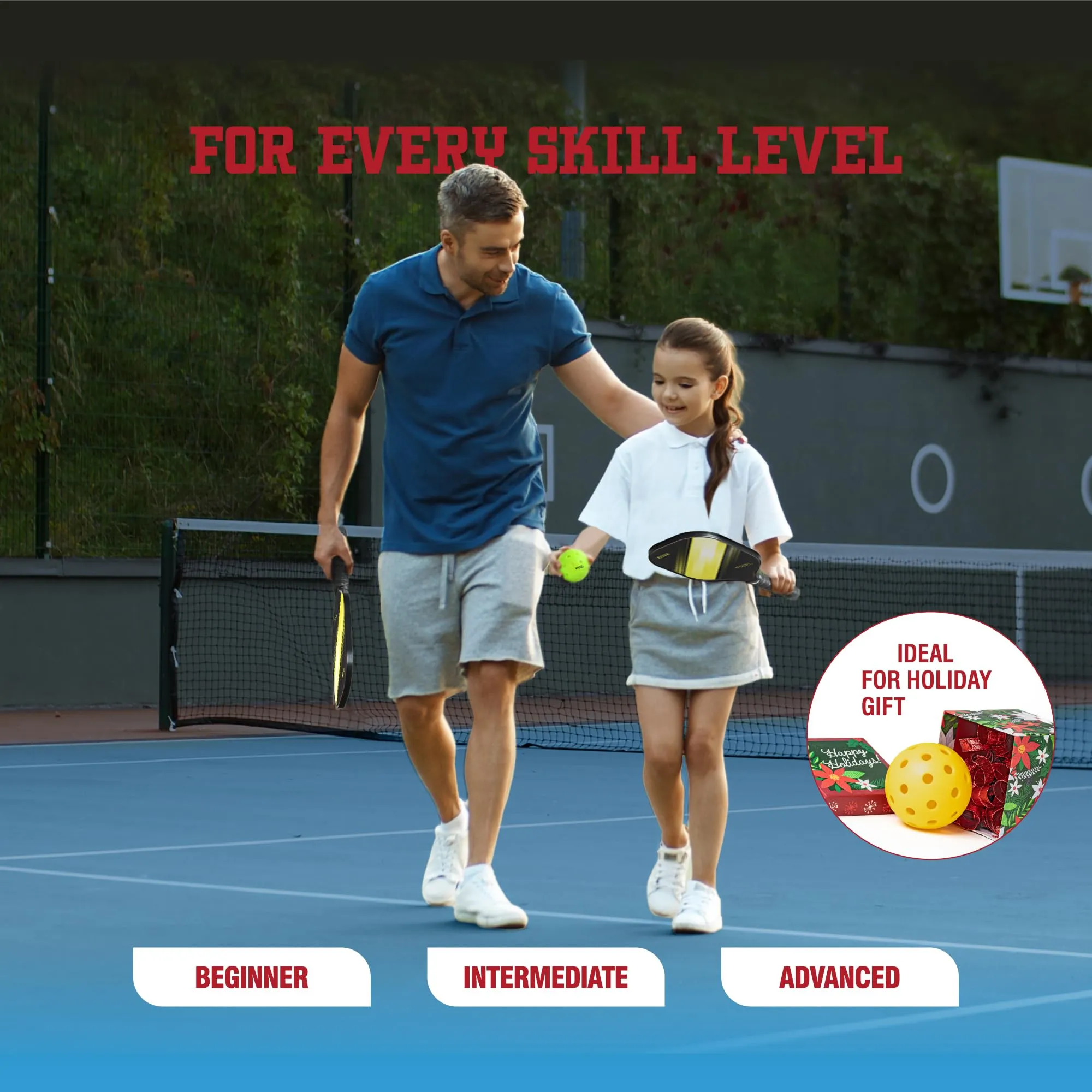 Vigel Premium Outdoor Pickleball Balls Set of 4 - USAPA Approved, Tournament and Competition play, Perfectly Balanced, High Bounce, True Flight, Durable, 40 Hole Pickleball, Ideal for All Skill Levels