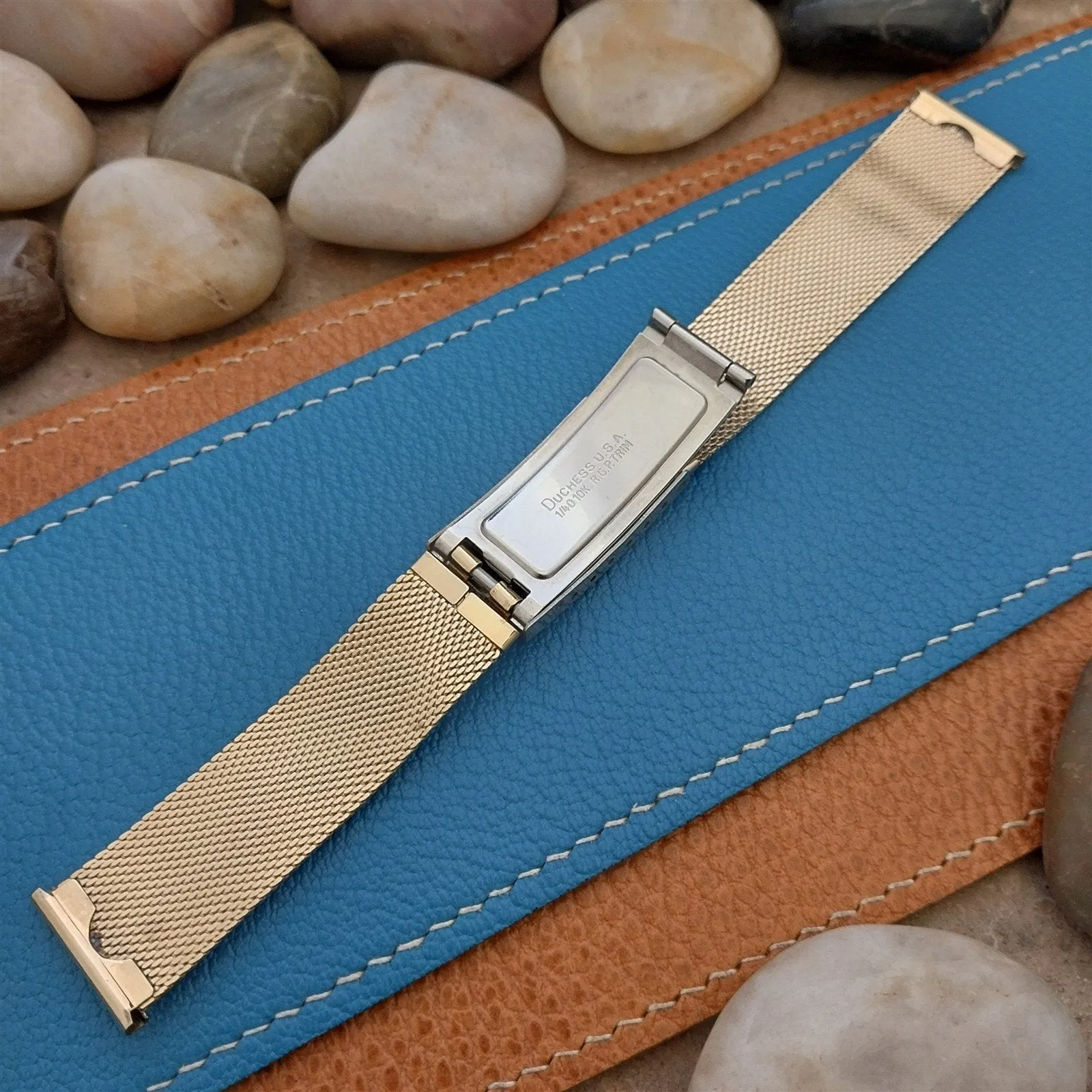 Vintage 19mm Mido Classic Gold RGP Milanese Mesh Unused Classic Watch Band