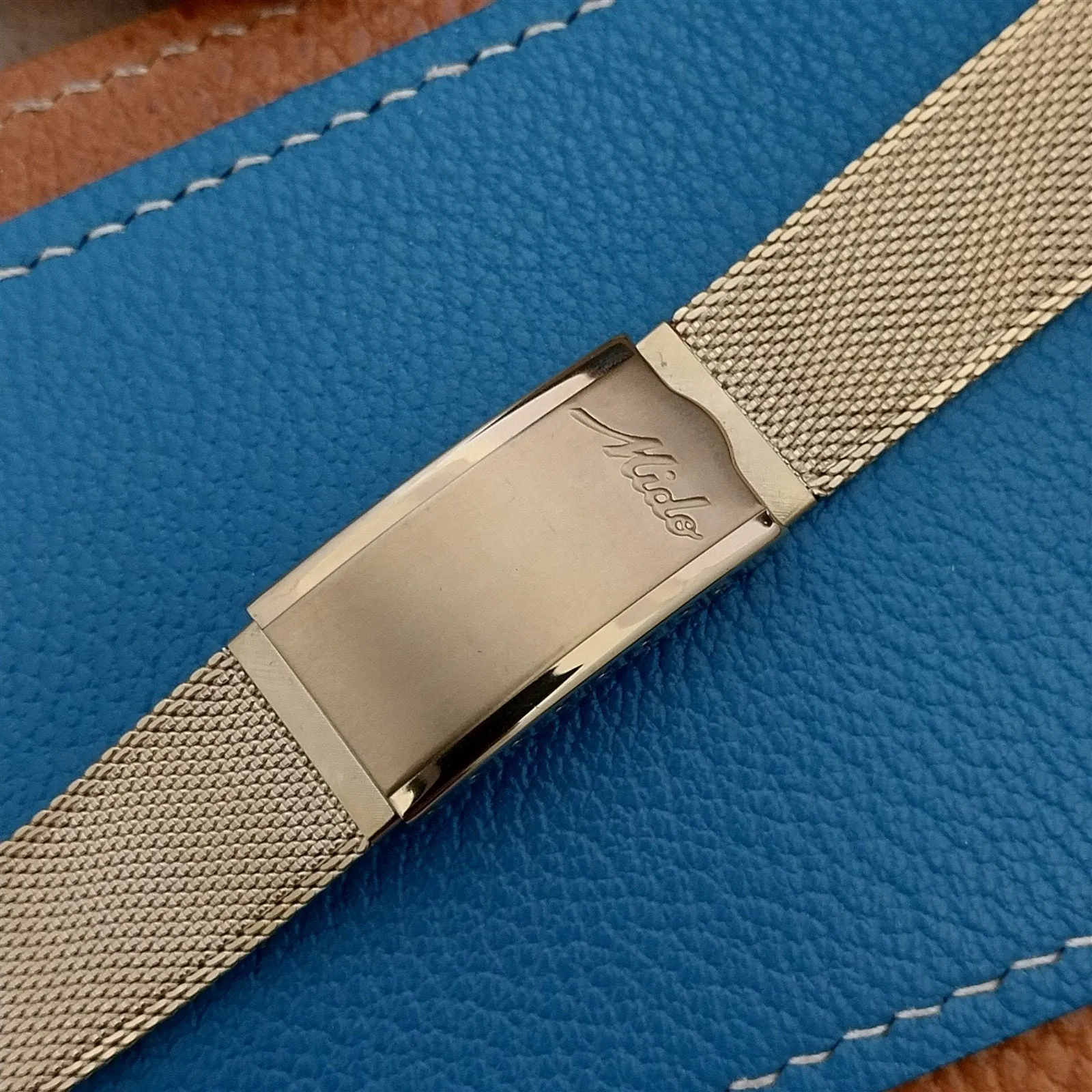 Vintage 19mm Mido Classic Gold RGP Milanese Mesh Unused Classic Watch Band