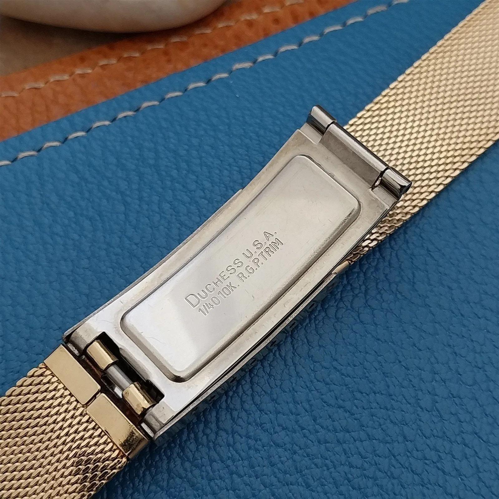Vintage 19mm Mido Classic Gold RGP Milanese Mesh Unused Classic Watch Band