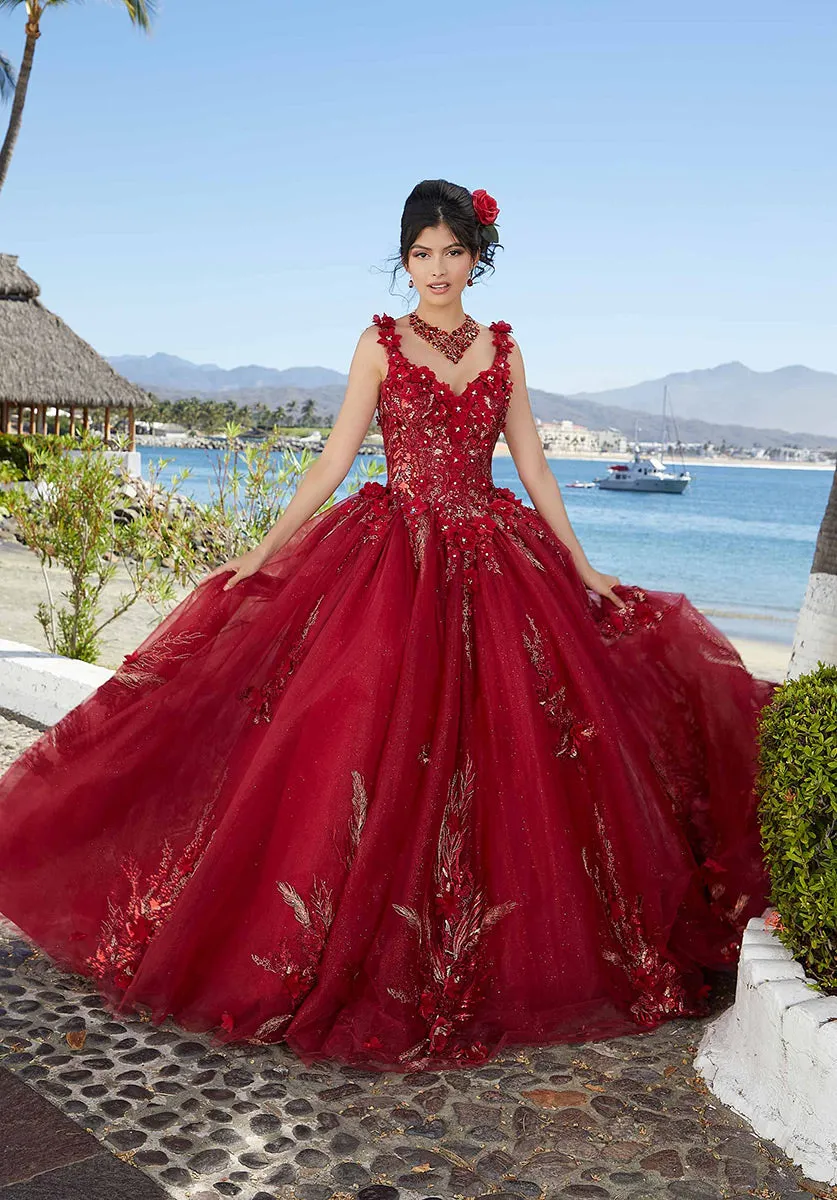 Vizcaya by Morilee Metallic Embroidered Quince Dress 89362