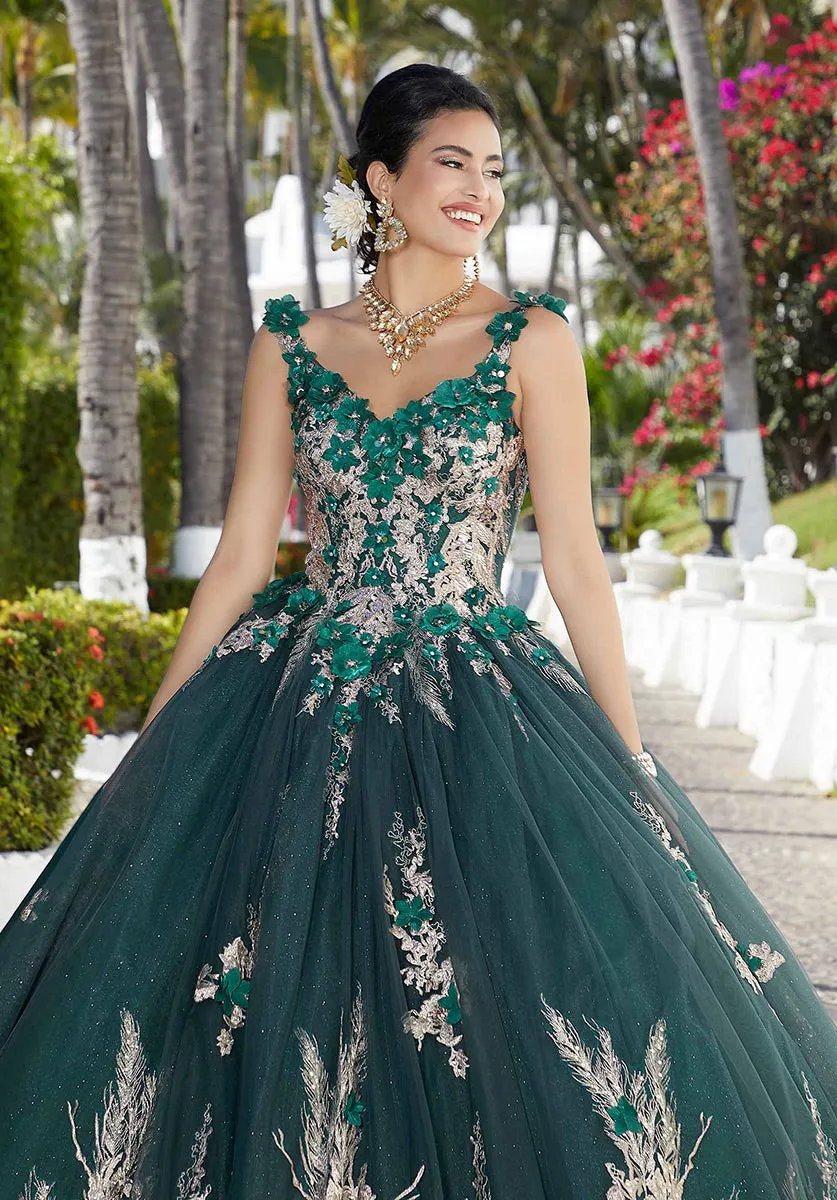 Vizcaya by Morilee Metallic Embroidered Quince Dress 89362