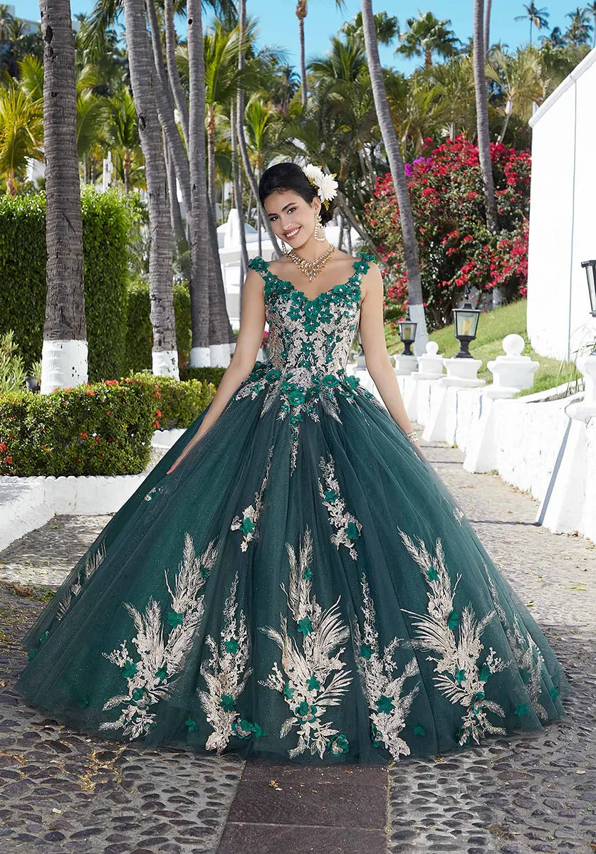 Vizcaya by Morilee Metallic Embroidered Quince Dress 89362