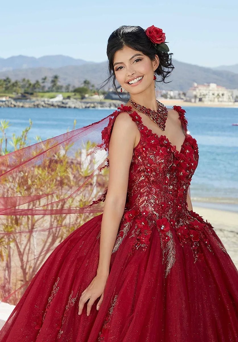 Vizcaya by Morilee Metallic Embroidered Quince Dress 89362
