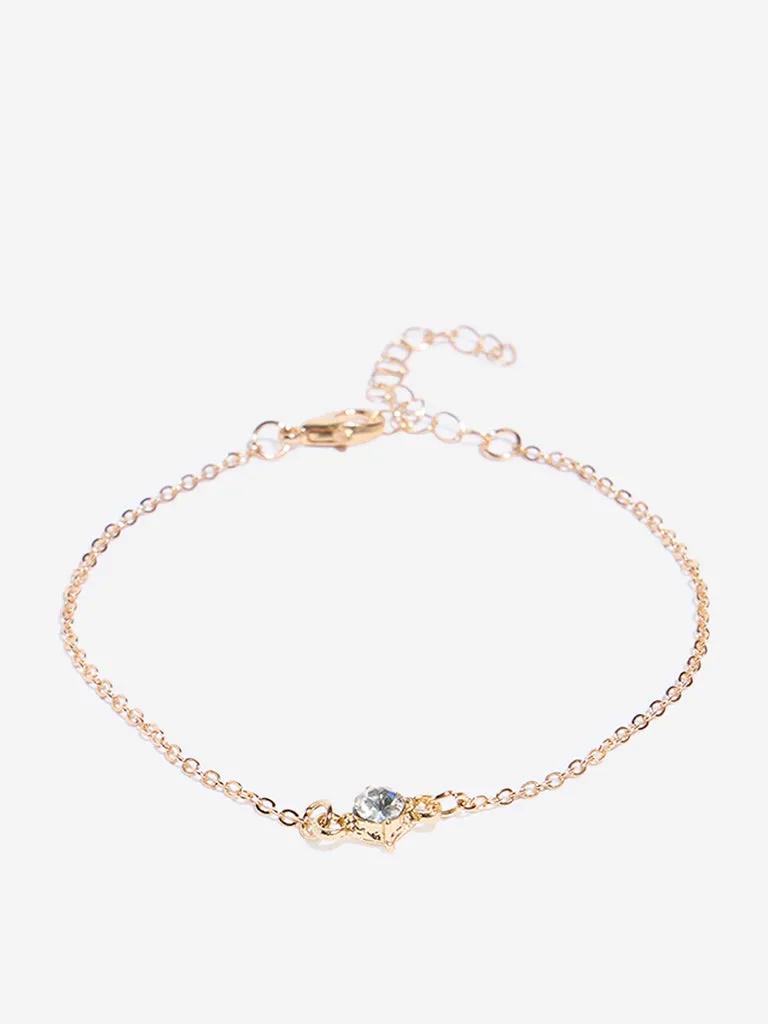Westside Accessories Gold Star Moon Stackable Bracelets - Pack of 5