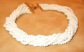 White Crystal Mutli strand necklace