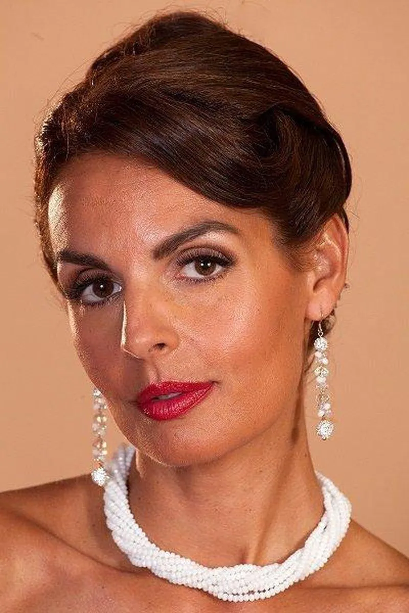White Crystal Mutli strand necklace