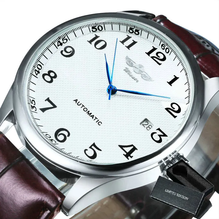 WINNER Fashion Minimalist Automatic Mechanical Business Watch for Men A458